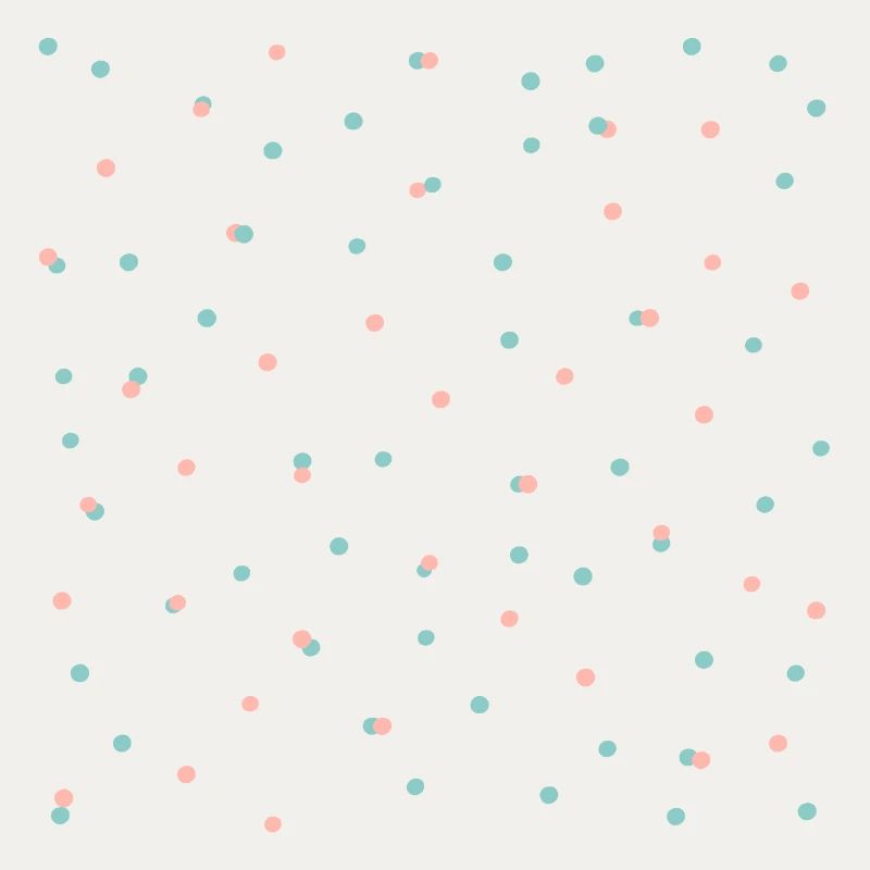 Confetti pattern in coral & blue
