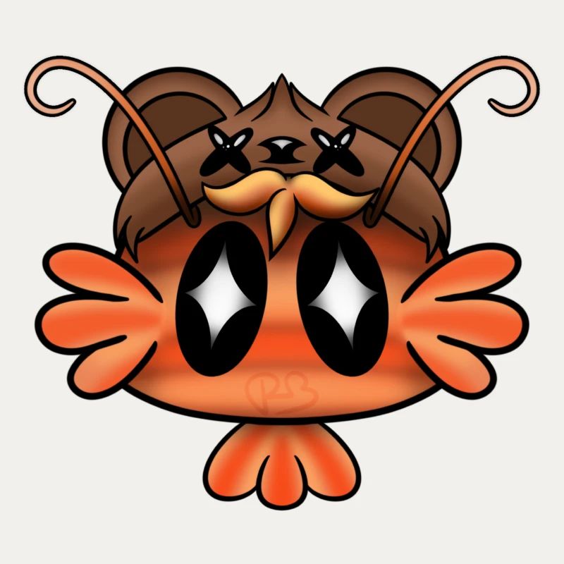 Shrimp with a bear's cap