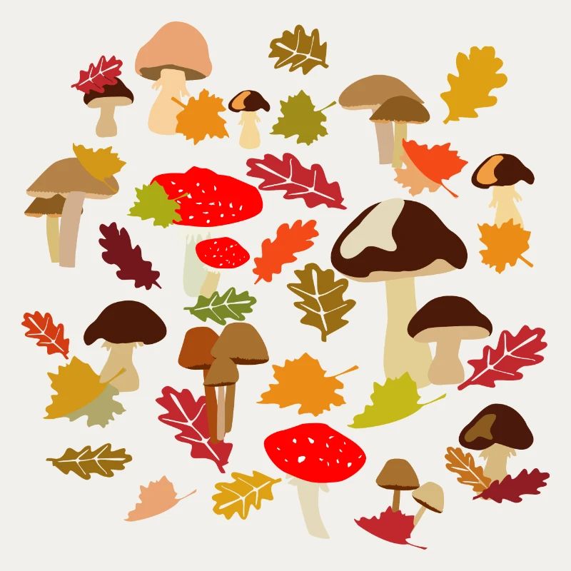 Autumn Forest Mushroom Pattern