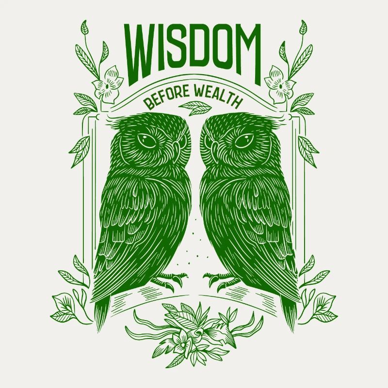 Wisdom Before Wealth – Symbolic Owls