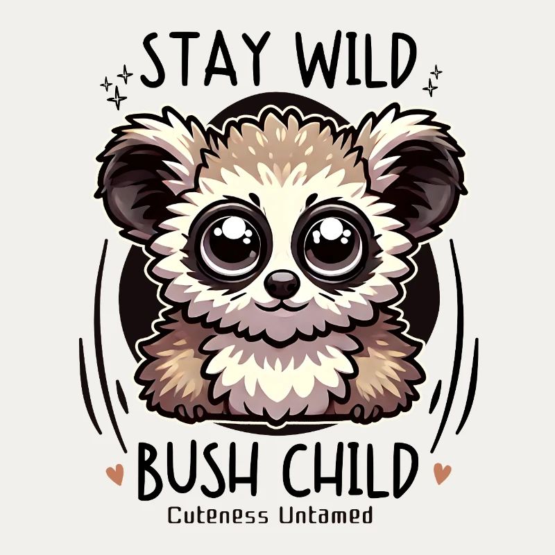Adorable Grands Yeux Fluffy Galago Bush Bébé Mignon