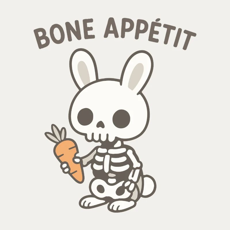 Knochen Appetit Skelett Hase