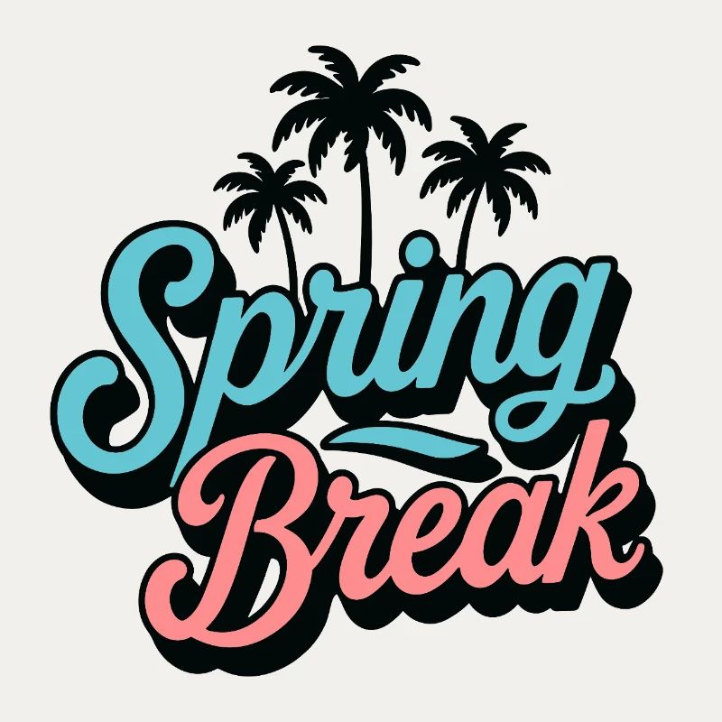 Spring Break Palmen Retro Urlaub Party