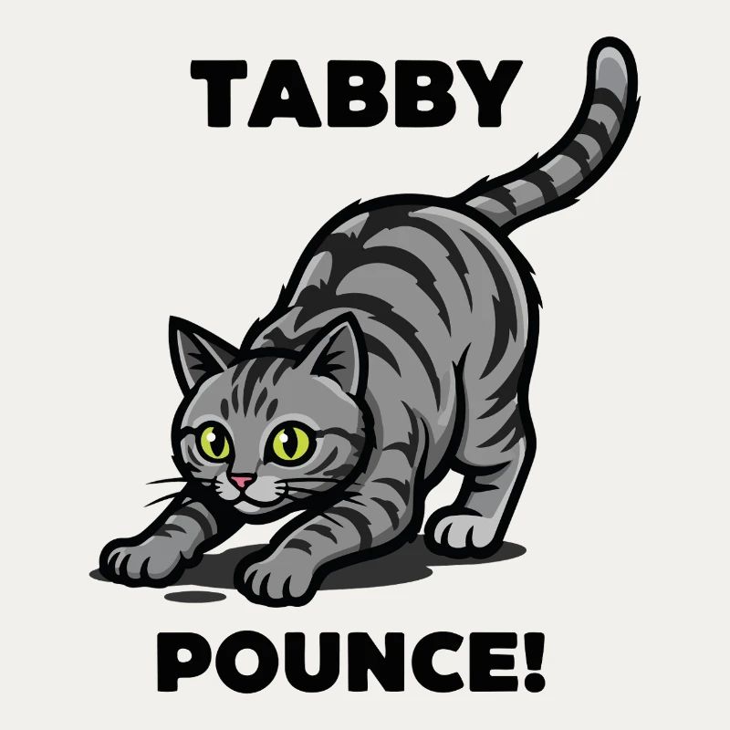 Tigerkatze Tabby springt Katzenjagd