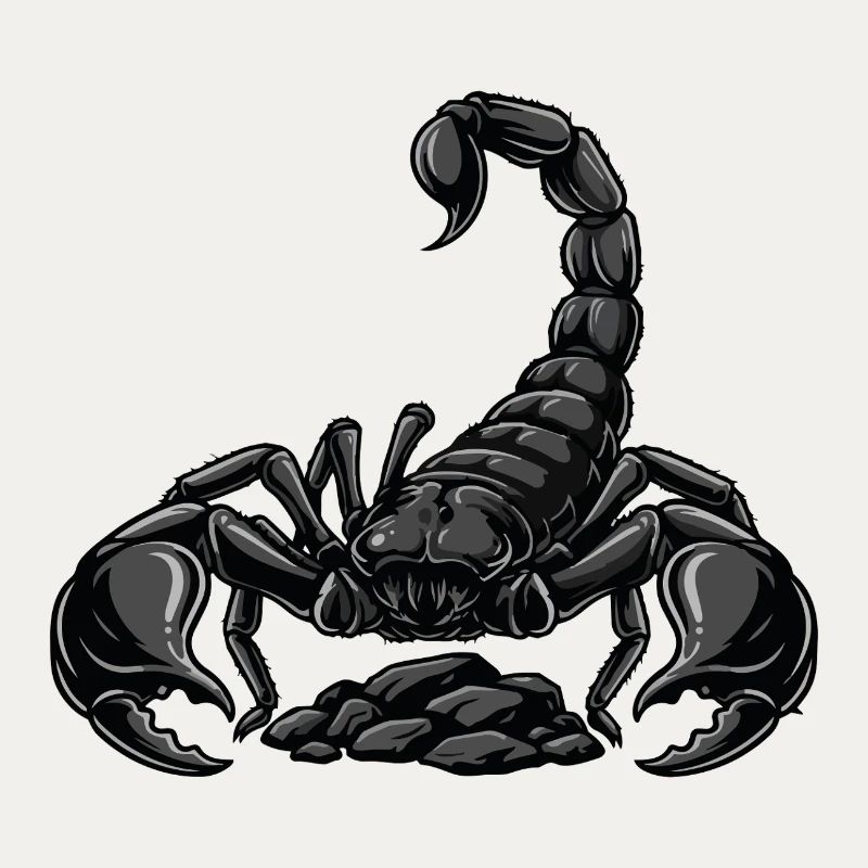 Schwarzer Skorpion-Kaiser Stachel-Spinnen-Tattoo
