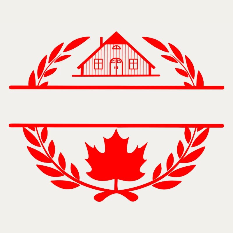 Canada maple leaf farm laurel wreath