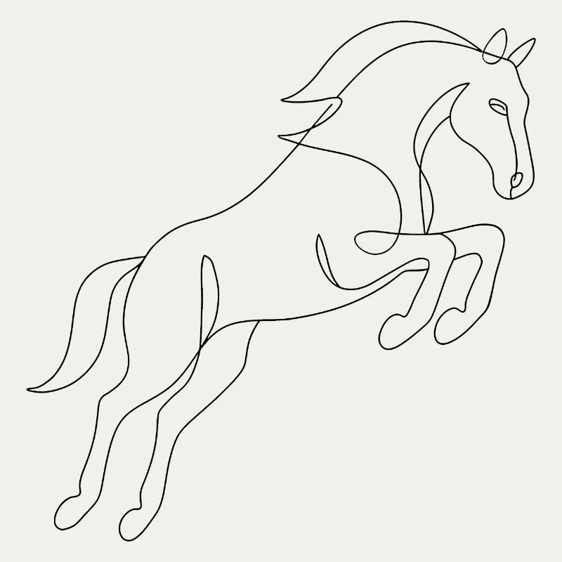 Dessin au trait - Cheval