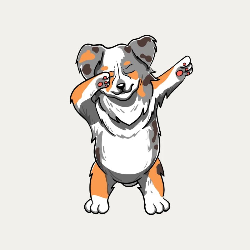 Australian Shepherd Dog Dab Dance Dabbing Geschenk