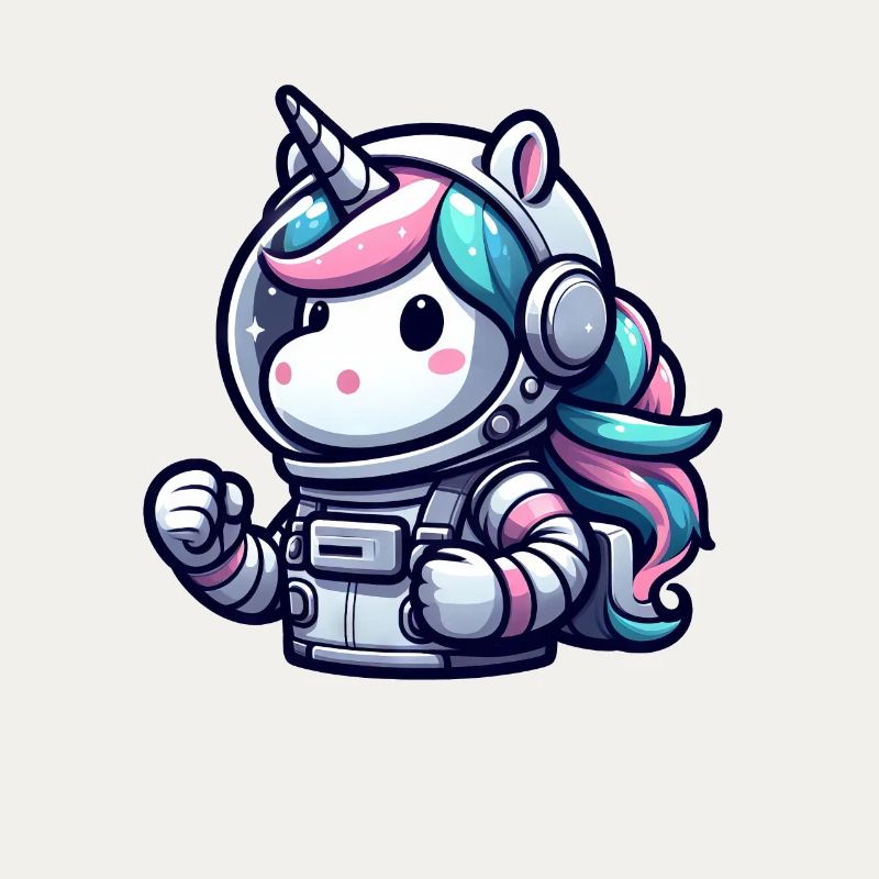 Aventure spatiale d’astronaute licorne