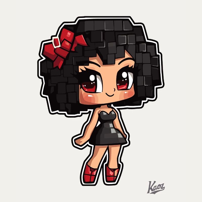 Pixel Chibi : Mignonne Burlesque Babe