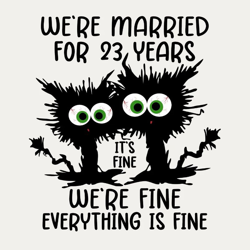 23 Years Married Titanium Wedding Gift