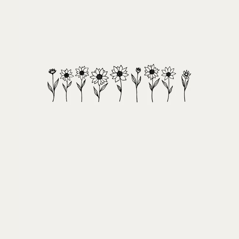 Rangée florale minimaliste