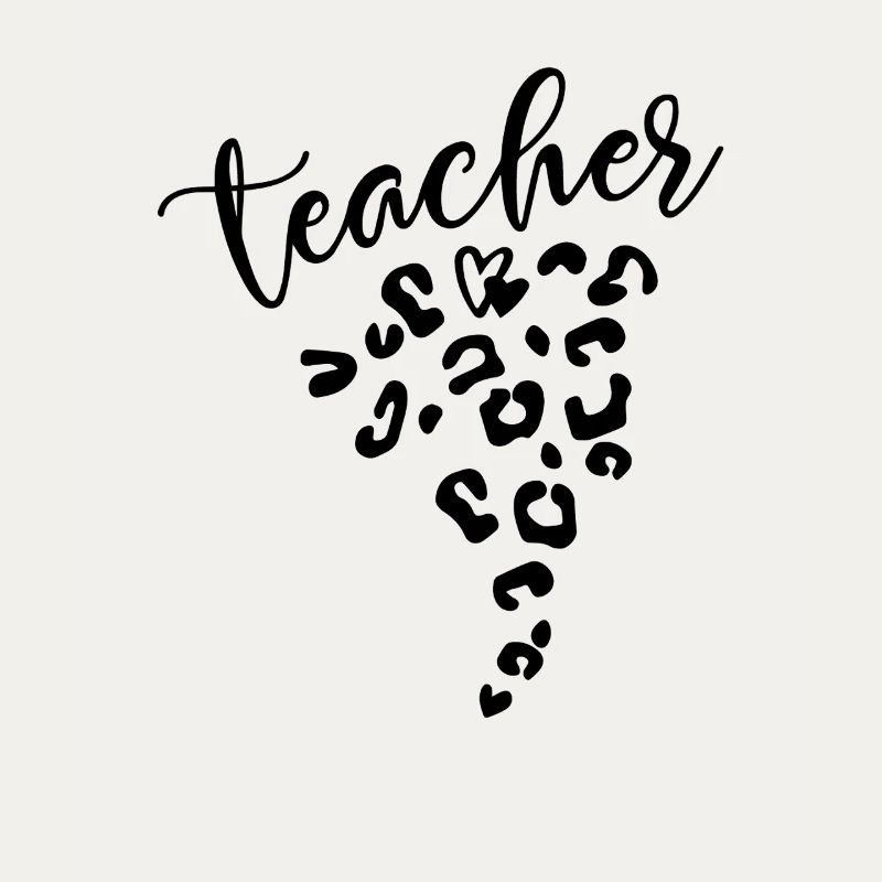 Enseignant Conception de cœur de léopard pour les éducateurs scolaires