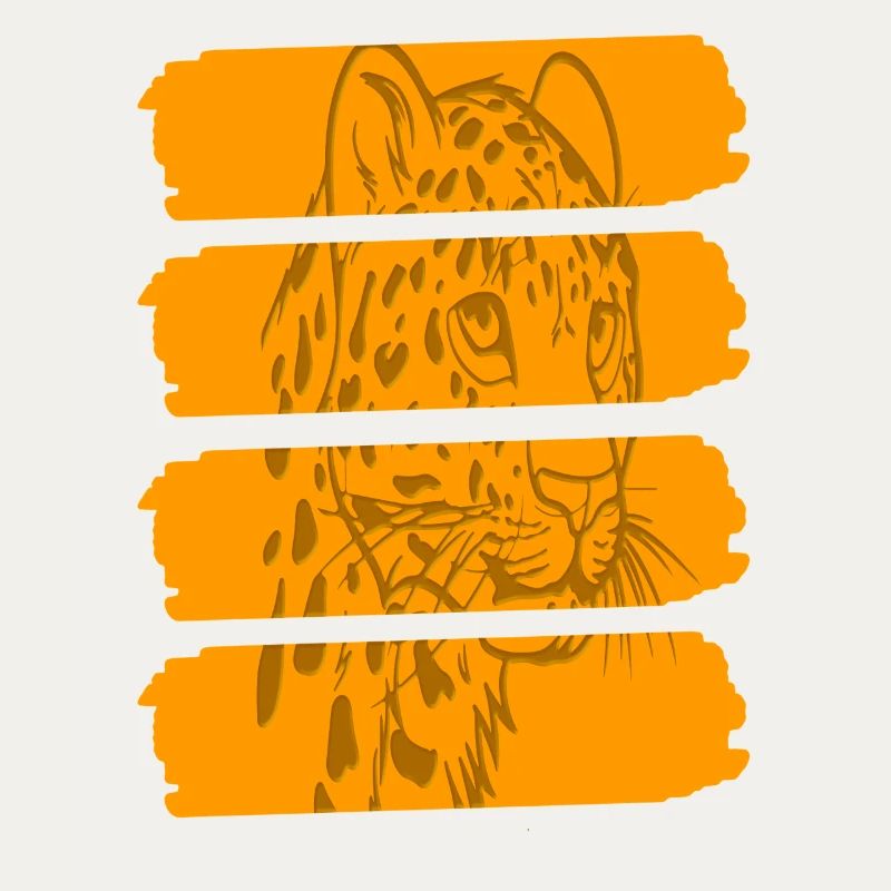 Léopard Jungle Predator Grunge Style Imprimer