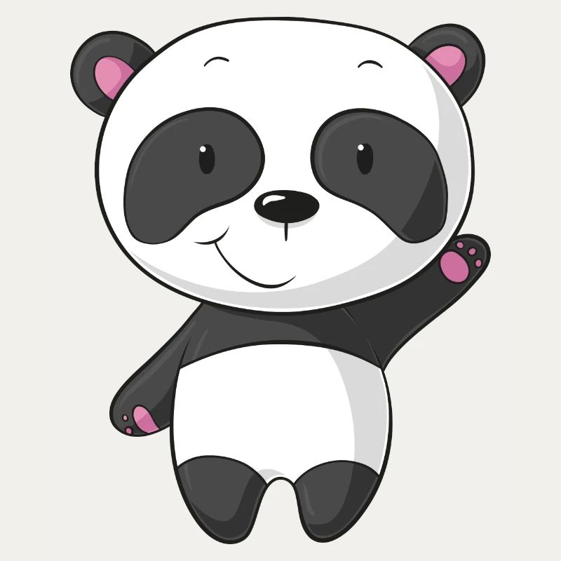 Winkender Comic Panda