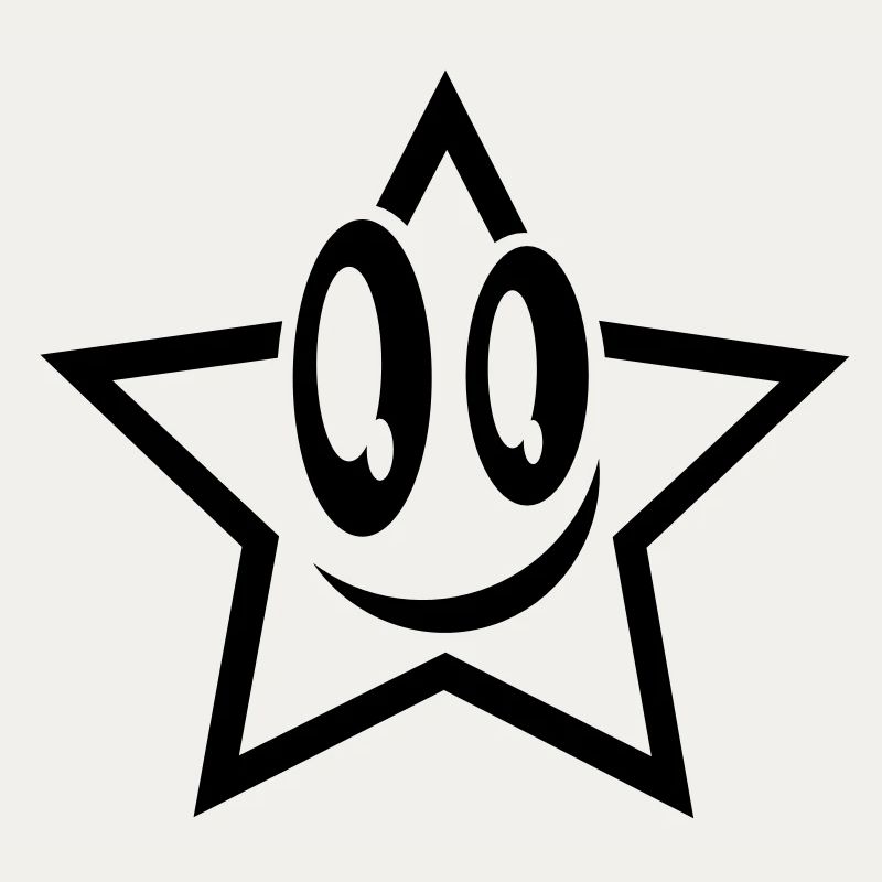 lachender stern gesicht star