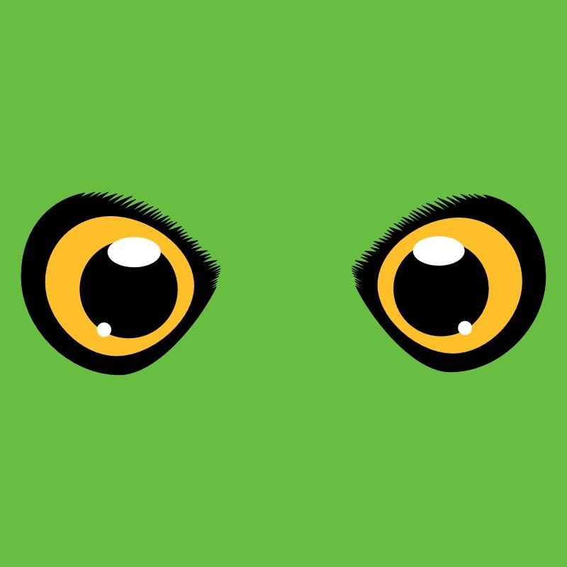 zwei leuchtende Augen einer Eule