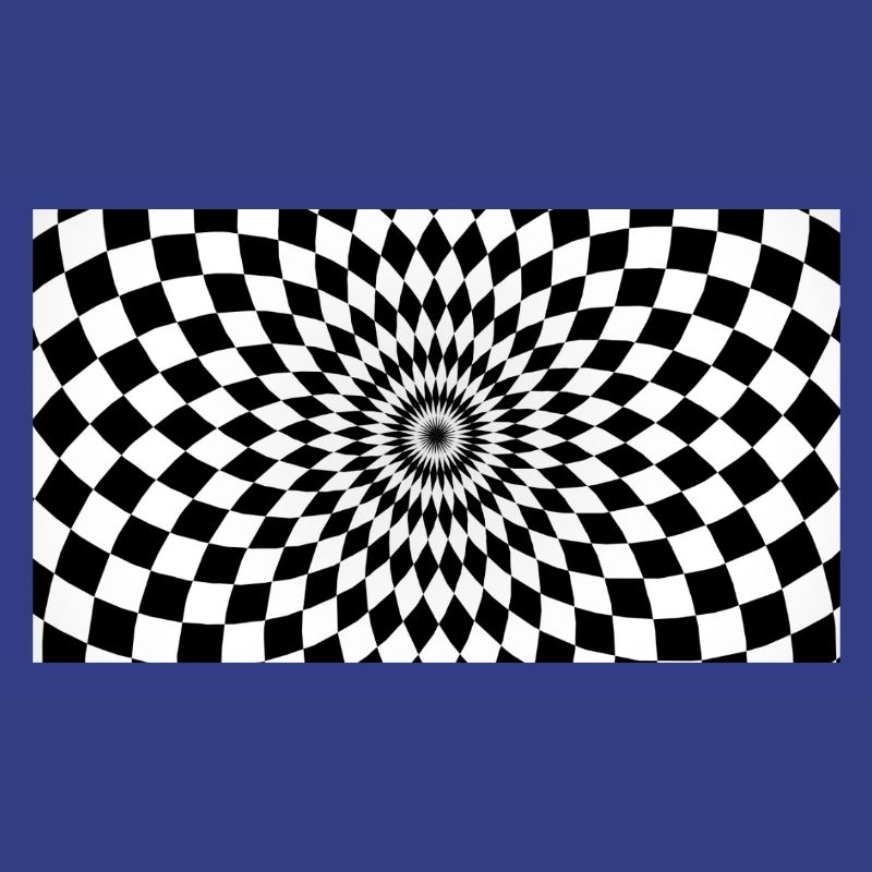 Optical Vortex Checker Illusion