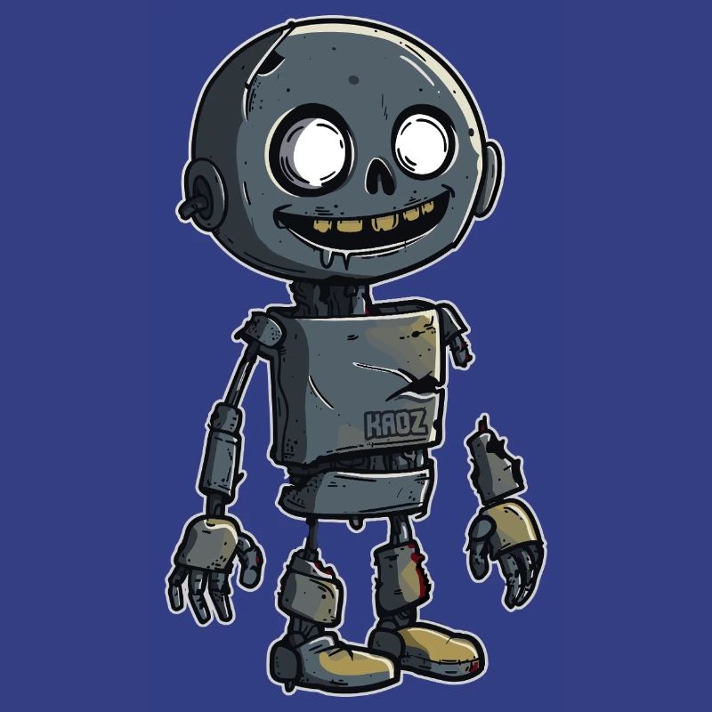 Petit robot zombie à scrap