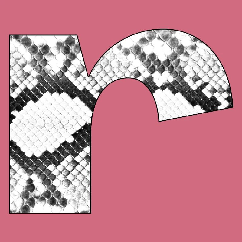 Snake pattern letter r