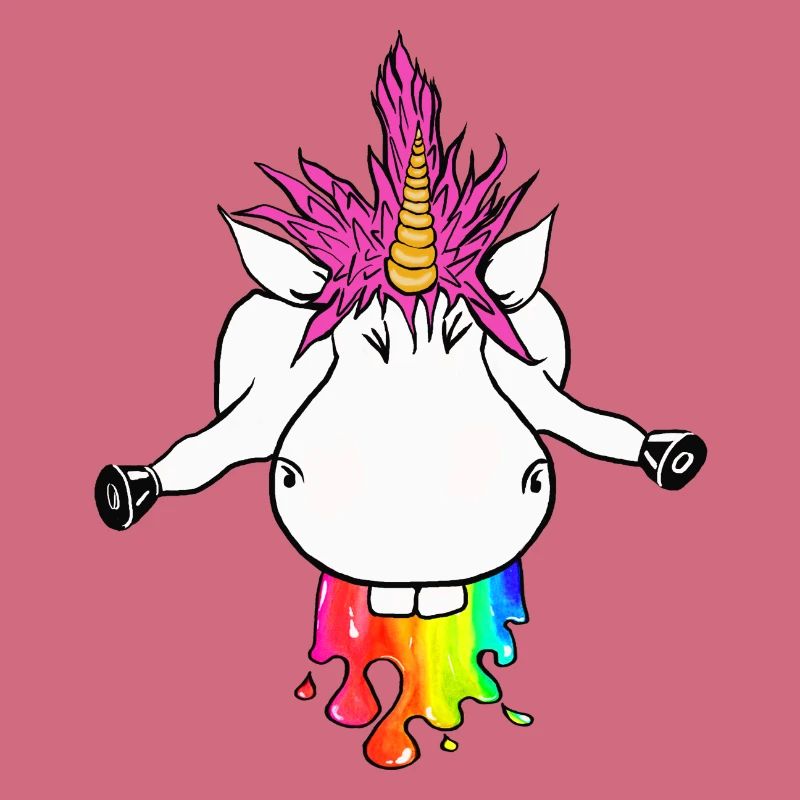 Regenbogen Einhorn Farbklecks Regenbogenkotze