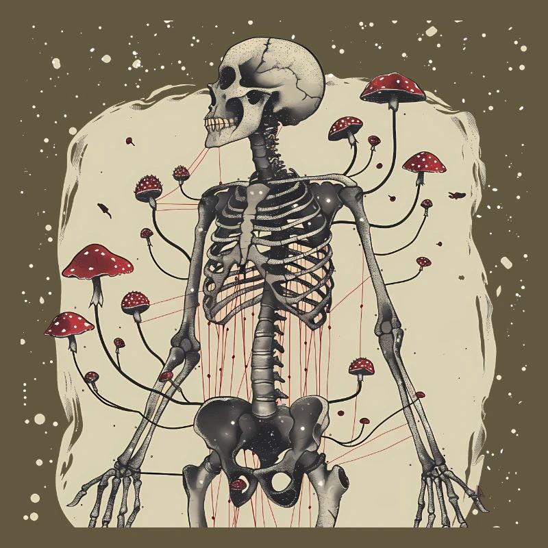 Morbid Horror Toadstool Skeleton