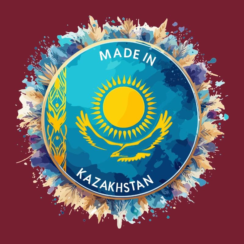 Made in Kazakhstan Watercolor Eagle Gift