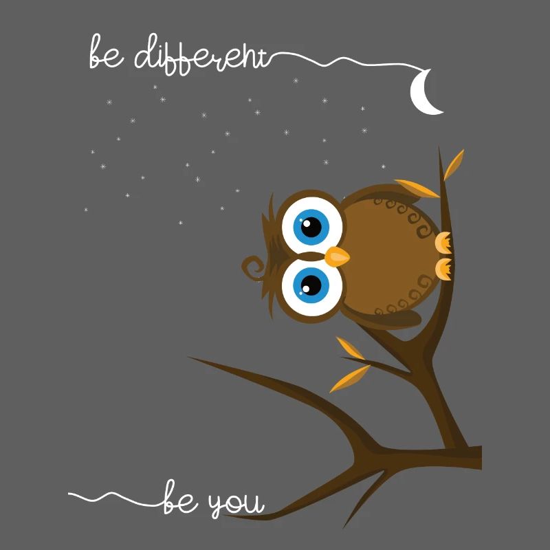 Eule be different be you Idée cadeau