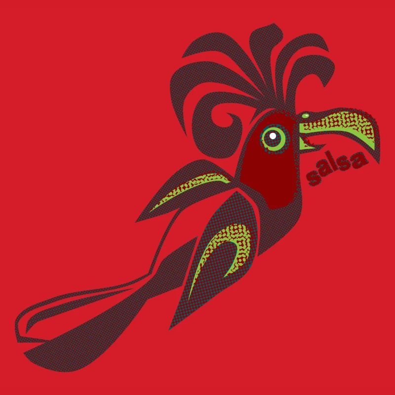 oiseau de paradis salsa oiseau calypso danse rétro