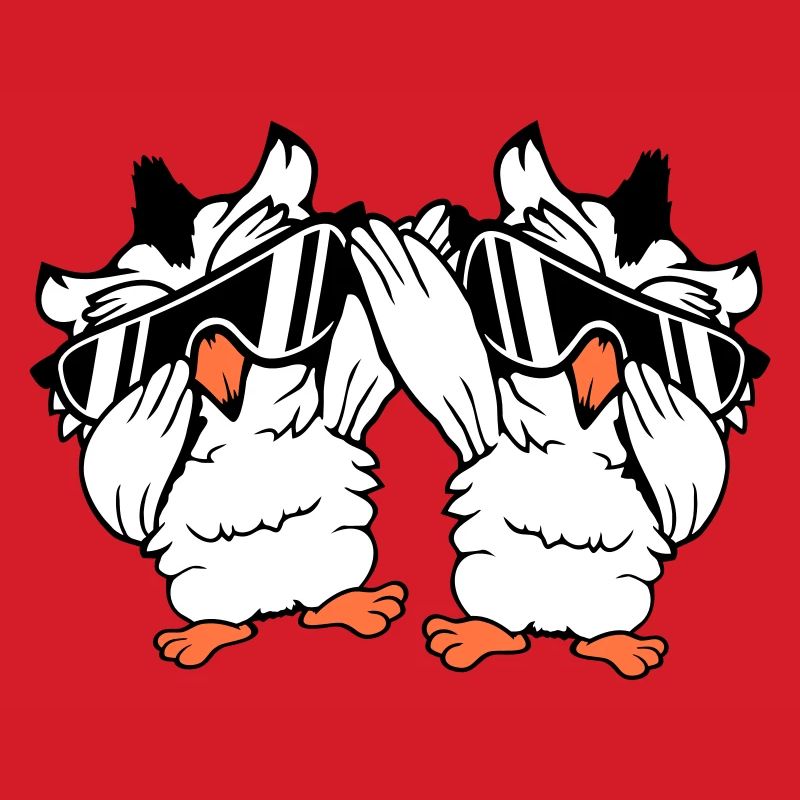2 hiboux Dabbing Dab Danse Pose Geste Lunettes de soleil