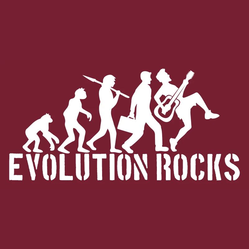 Evolution Rocks Guitars Music Playing Guitarist