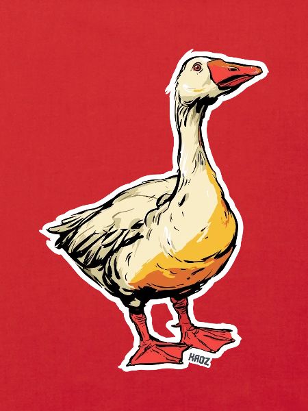 Comic Gans mit Schnabel