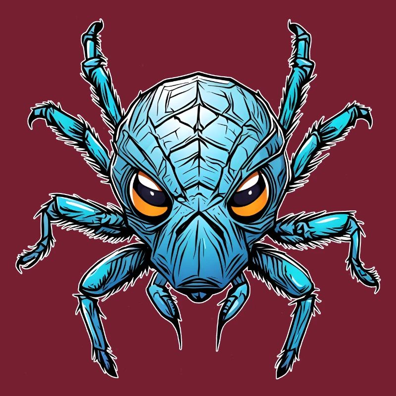 An impressive blue spider