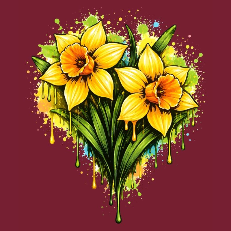 Jonquilles dans le style graffiti