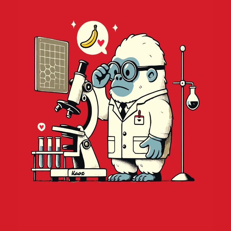 Scientifique : gorille, singe en laboratoire
