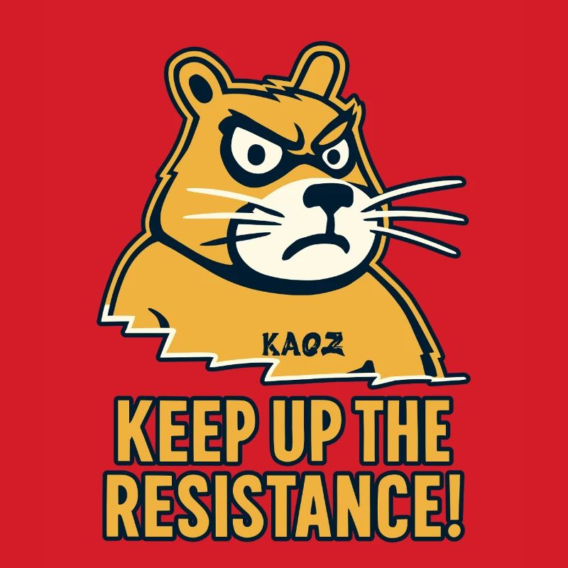 Widerstand Biber mit wütendem Blick