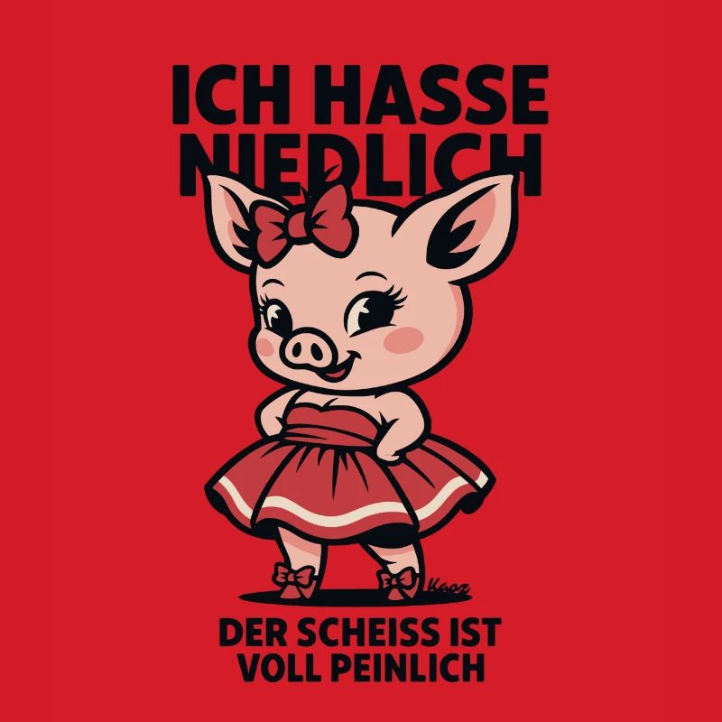 Je déteste mignon – cochon en robe