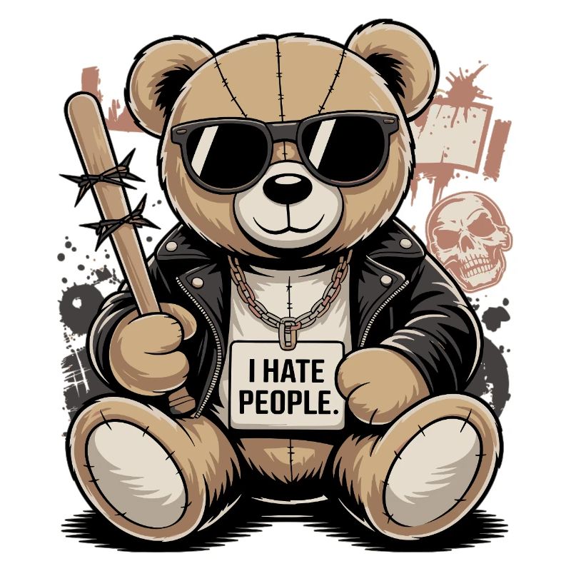Bad Teddy – I Hate People Bär Design