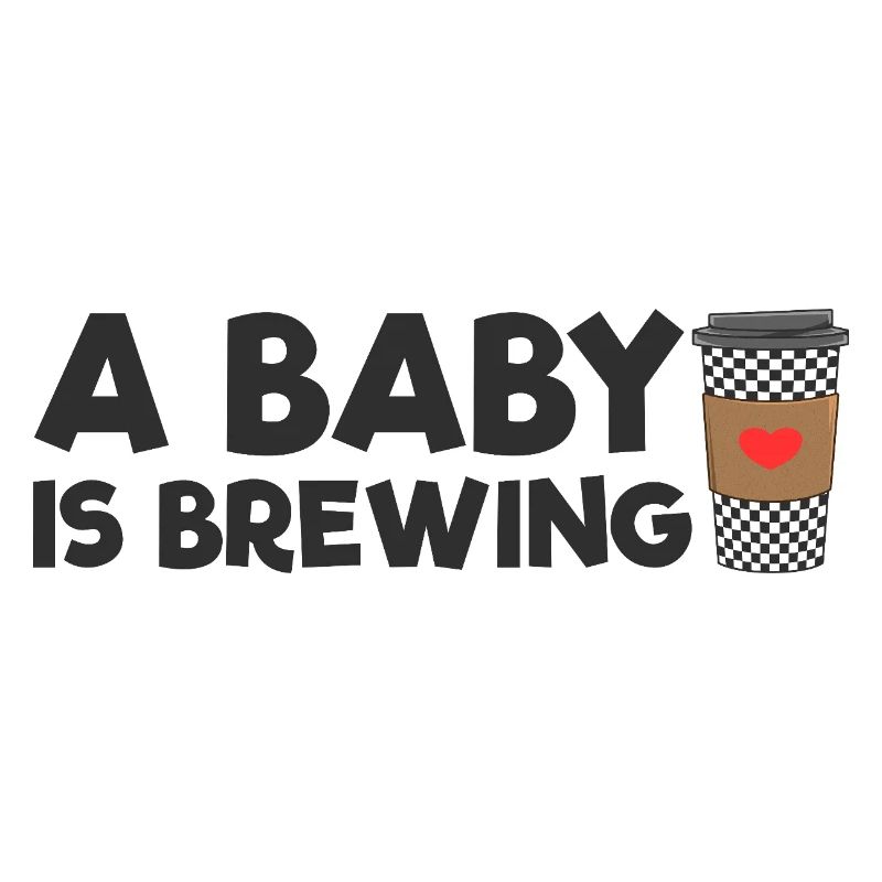 An expectant mother whose baby is brewing coffee