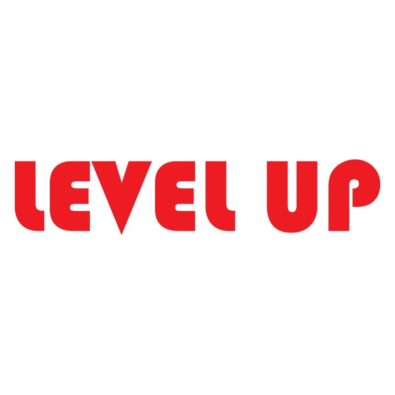 LEVEL UP-Roter Text