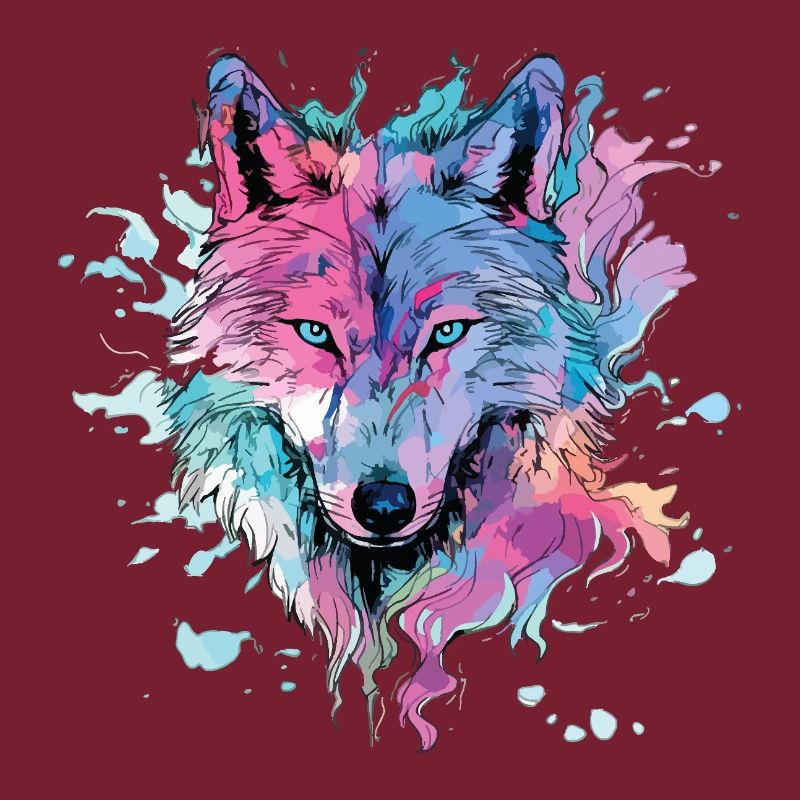 Wolf Wolf Head Predator Forest Nature Wilderness Art