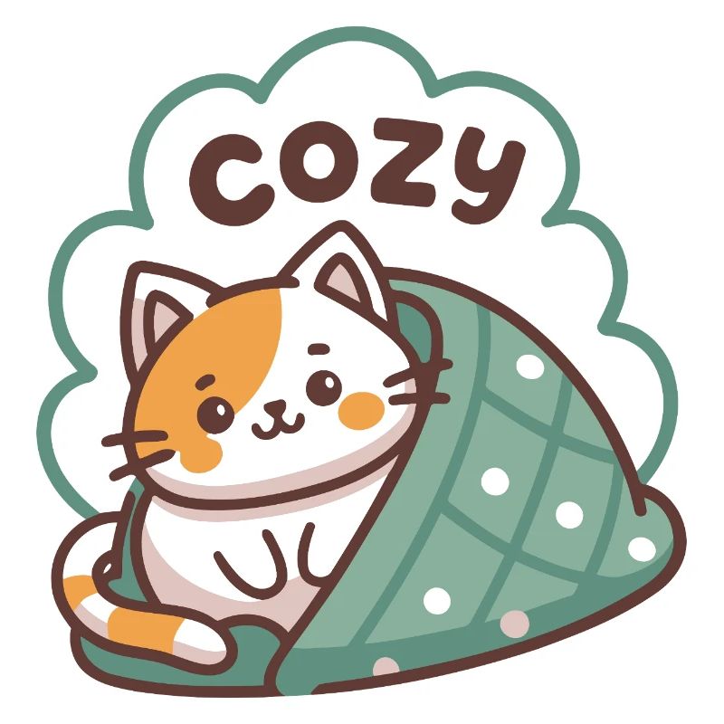 Chat Cozy sous Couette