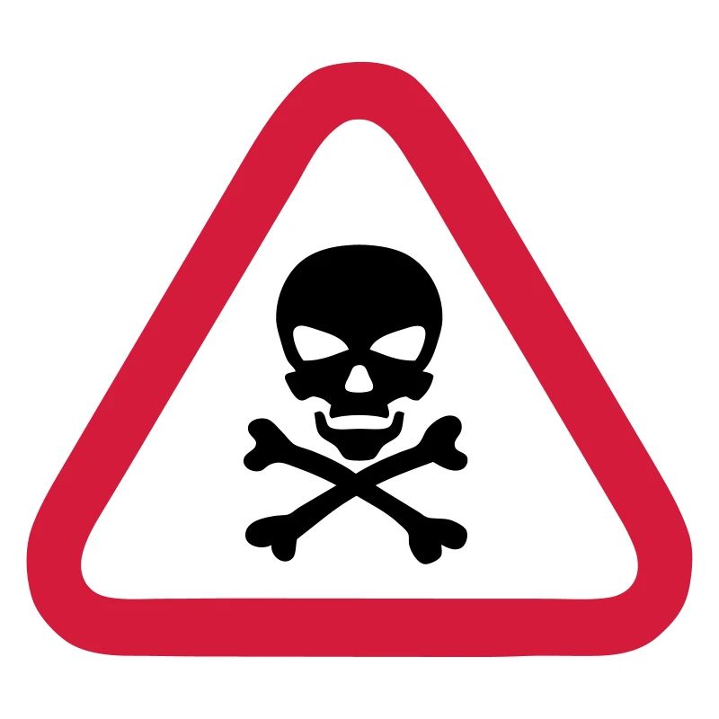 tete de mort panneau danger triangle 280)