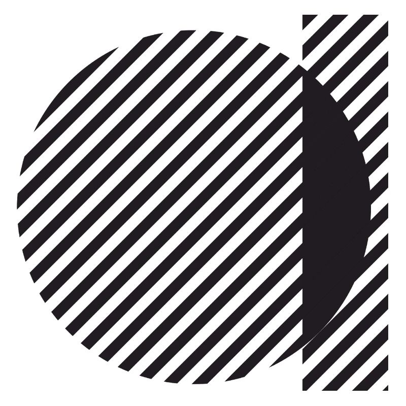 Diagonal Stripe Circle Abstract