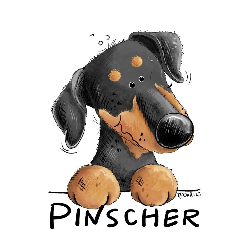 Lustiger Pinscher I Hund Comic
