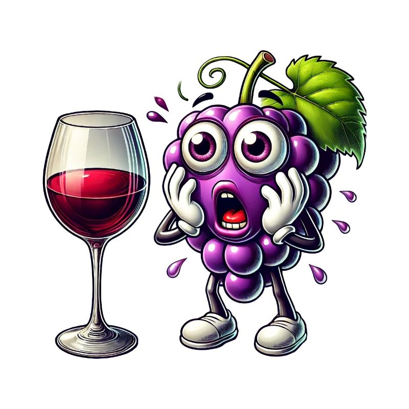 Funny wine grape design