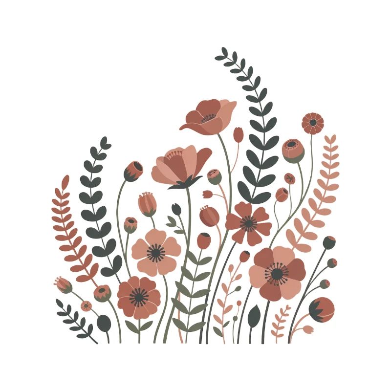 Boho Blumen – Blühende Harmonie
