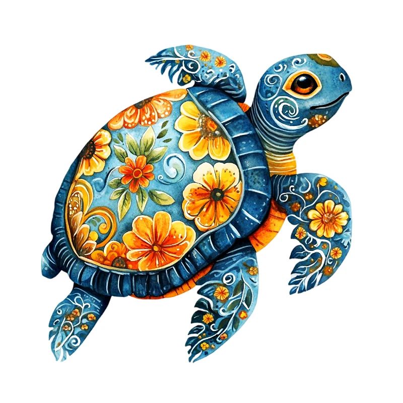 Florale Schildkröte 