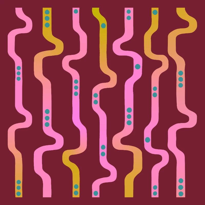 Wiggle Wavy Stripes L Stripes L Riso Transition