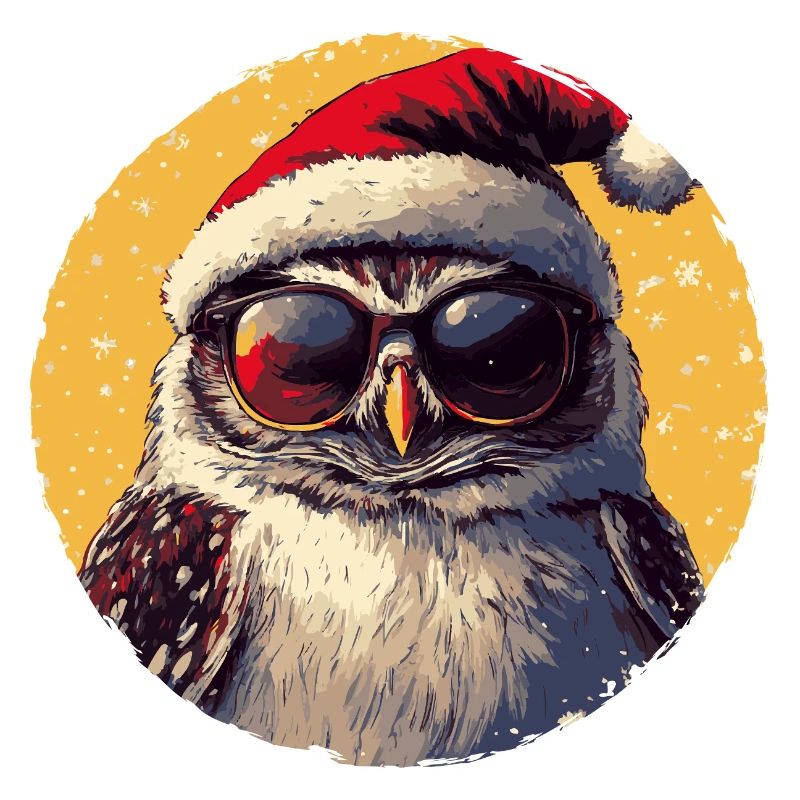 SantaEule mit Sonnenbrille